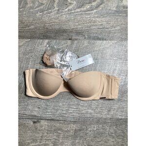 Boux Avenue Nude Strapless Padded Bra Removable Straps UK 30A Multiway New
